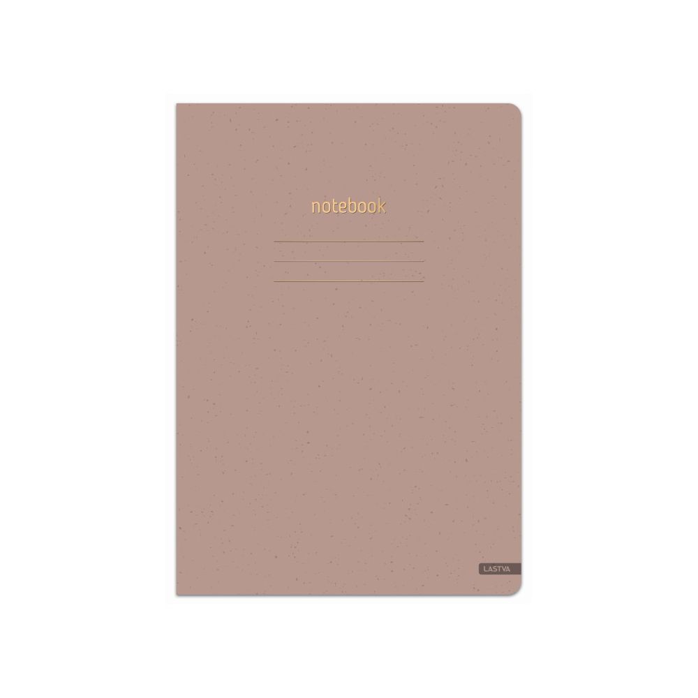 Тетрадка LASTVA CRUSH, A5, 52 л., линиран офсет 80 г, ECO корица 250 г, мат ламинат, златно фолио