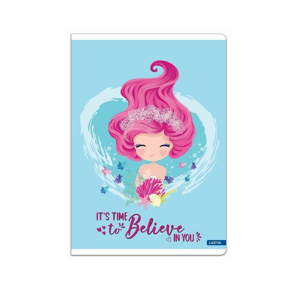 Тетрадка LASTVA Cute, A5, 52 л., линиран офсет 80 г, корица 300 г, мат ламинат, с блясък