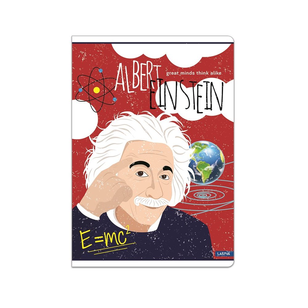 Тетрадка LASTVA Great Minds, A5, 52 л., линиран офсет 80 г, корица 300 г, мат ламинат, UV лак