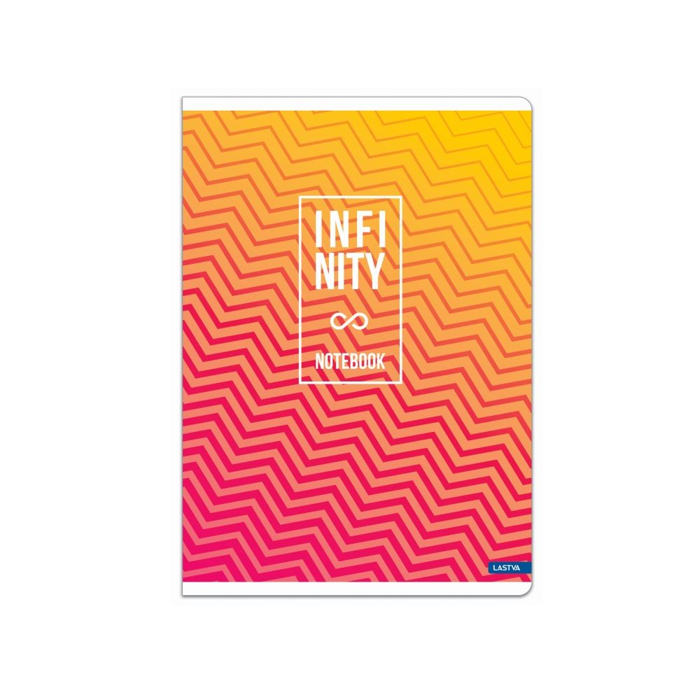 Тетрадка LASTVA Infinity, A4, 52 л., линиран офсет 80 г, корица 300 г, мат ламинат, UV лак