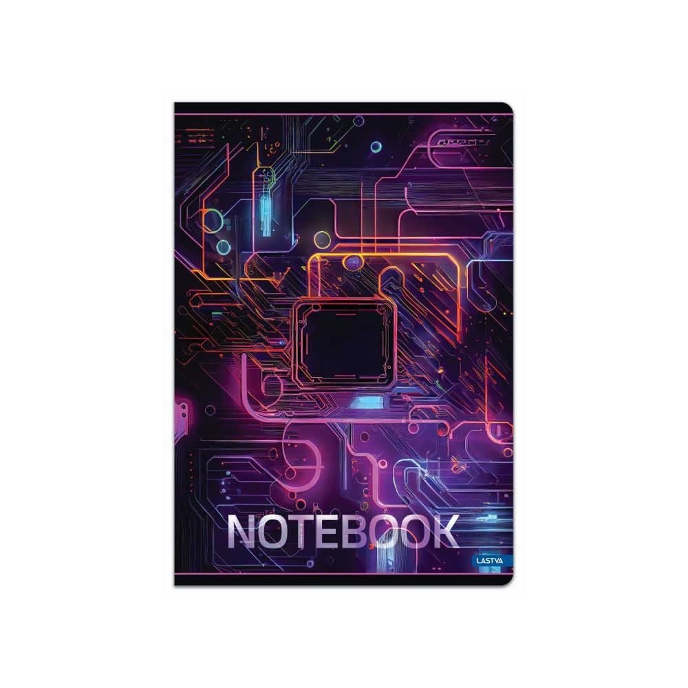 Тетрадка LASTVA MATRIX, A4, 52 л., линиран офсет 80 г, корица 300 г, мат ламинат, UV лак