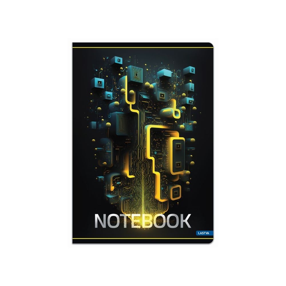 Тетрадка LASTVA MATRIX, A4, 52 л., м.квадр. офест 80 г, корица 300 г, мат ламинат, UV лак