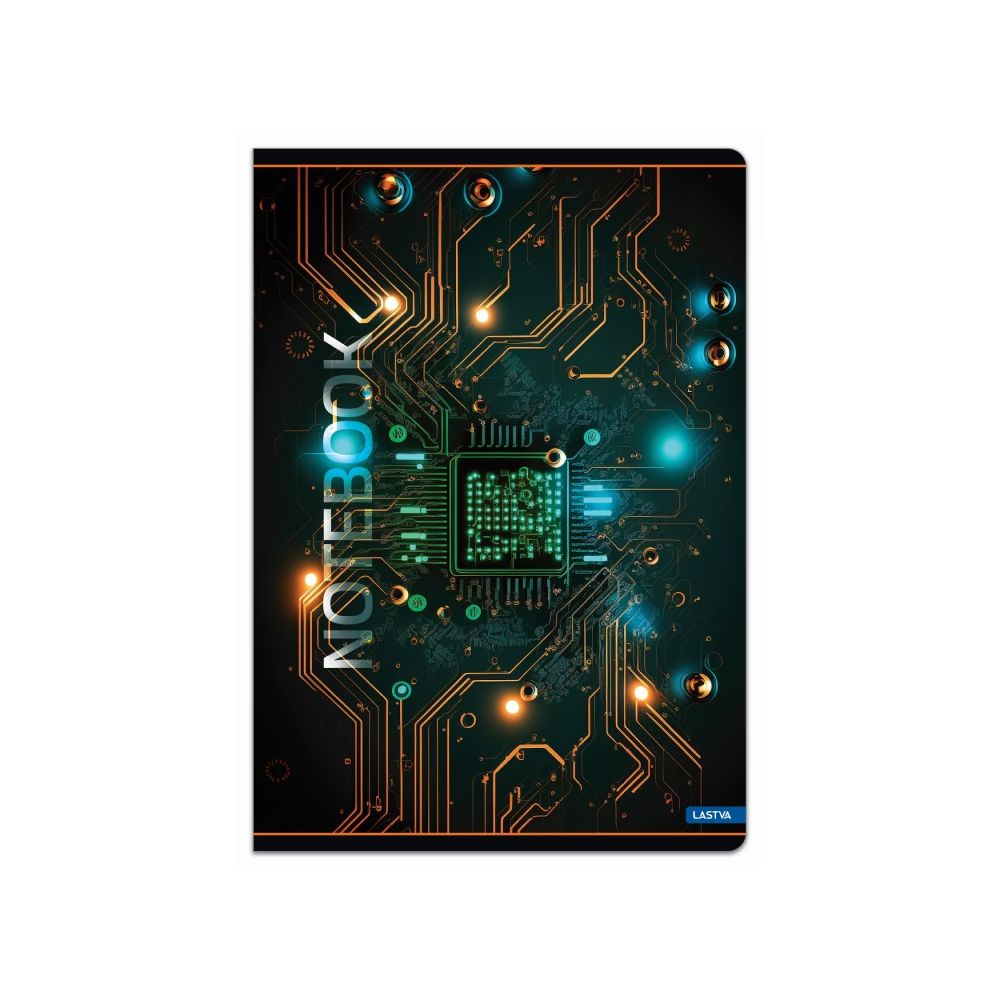 Тетрадка LASTVA MATRIX, A5, 52 л., линиран офсет 80 г, корица 300 г, мат ламинат, UV лак