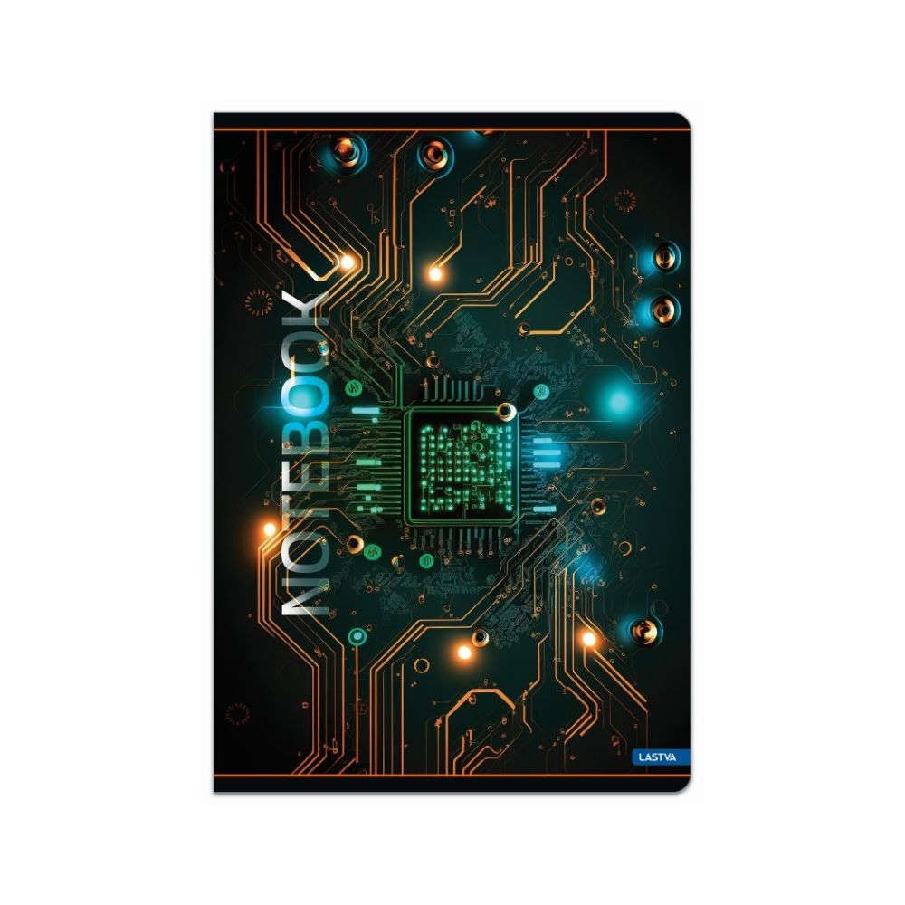 Тетрадка LASTVA MATRIX, A5, 52 л., линиран офсет 80 г, корица 300 г, мат ламинат, UV лак
