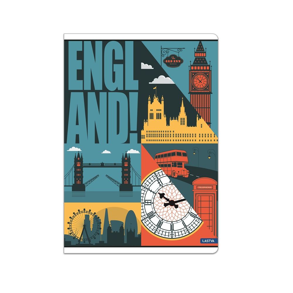 Тетрадка LASTVA Travel, A4, 52 л., линиран офсет 80 г, корица 300 г, мат ламинат, UV лак