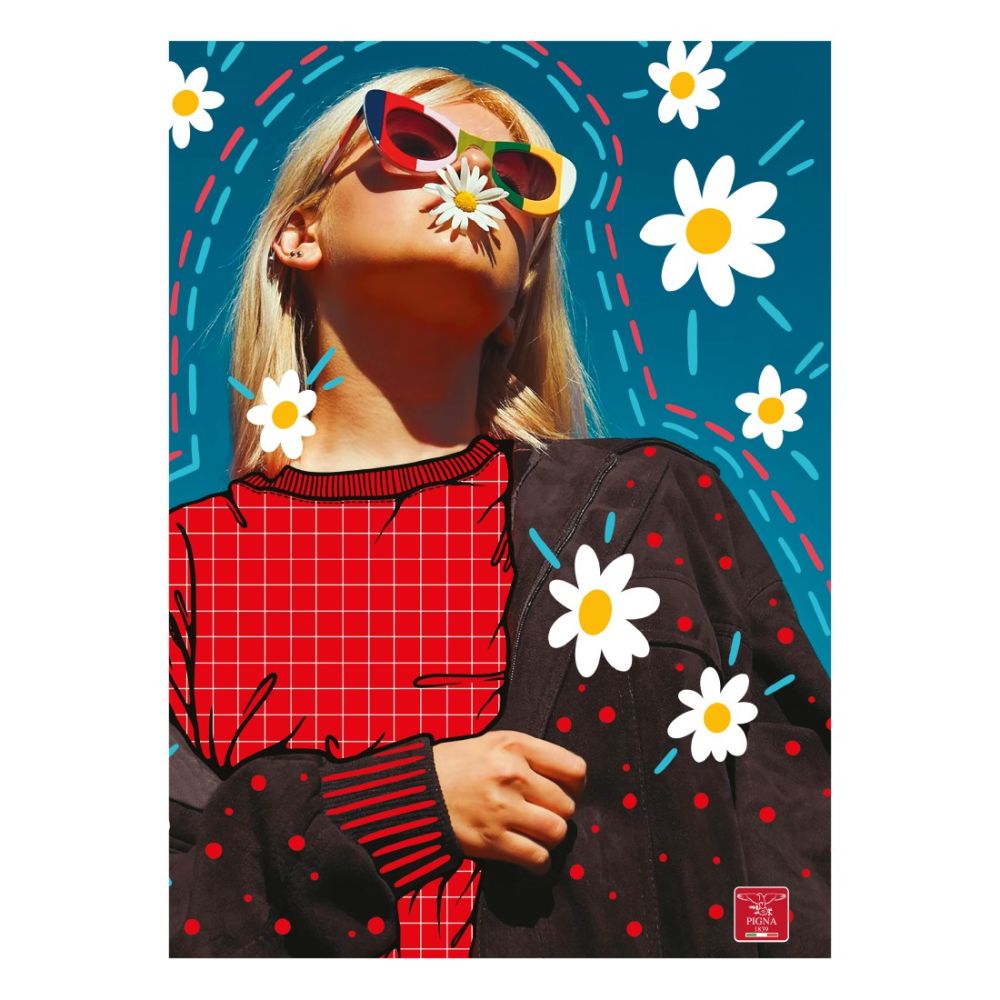 Тетрадка PIGNA Draw in my life, 42 л., линиран офсет 80 г, корица 205 г, гланц