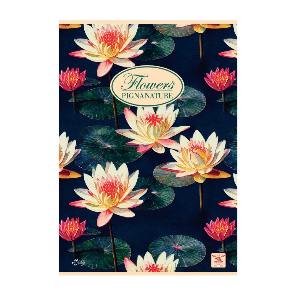 Тетрадка PIGNA Nature Flowers, А4, 42 л., рециклирана хартия, линиран офсет 80 г,корица картон 225г 