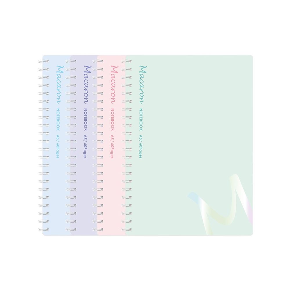 Тетрадка със спирала Deli Macaron EN403, A5, 60 л., линиран офсет 70 г, корица картон