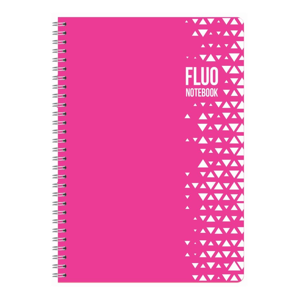 Тетрадка със спирала LASTVA Fluo , A4, 60 л., линиран офсет 70 г, корица картон 300 г