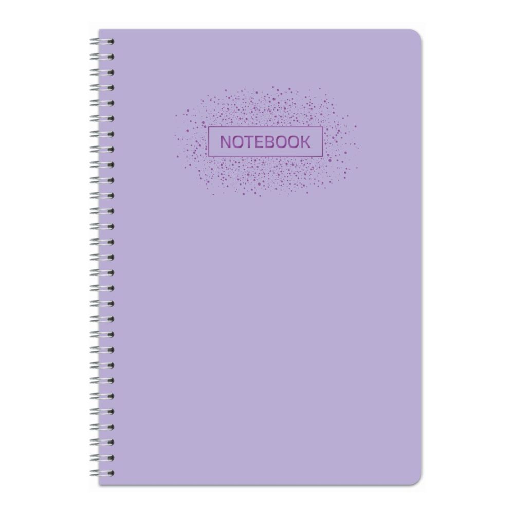 Тетрадка със спирала LASTVA Hard Pastel A4, 150 л., линиран офсет 70 г, твърда корица