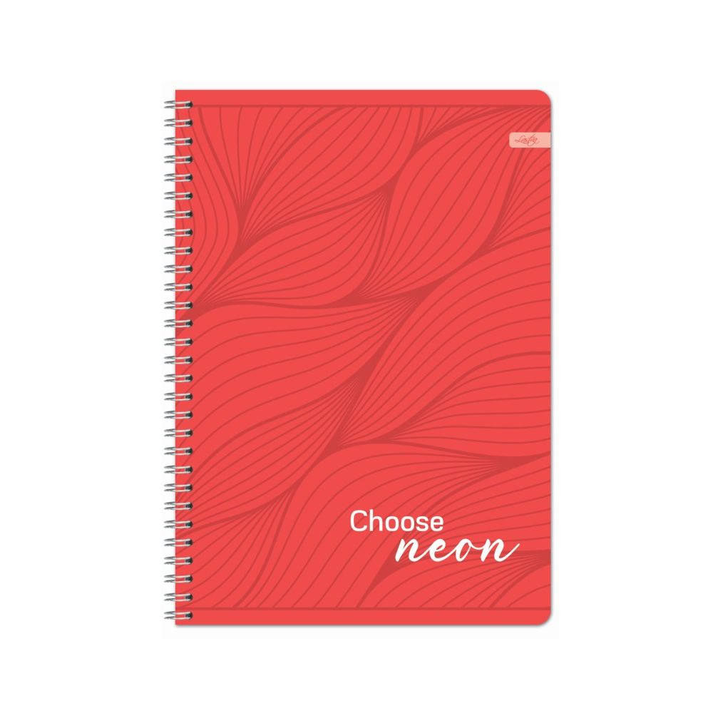 Тетрадка със спирала LASTVA NEON, A4, 60 л., м.квадр. офсет 70 г, PP корица