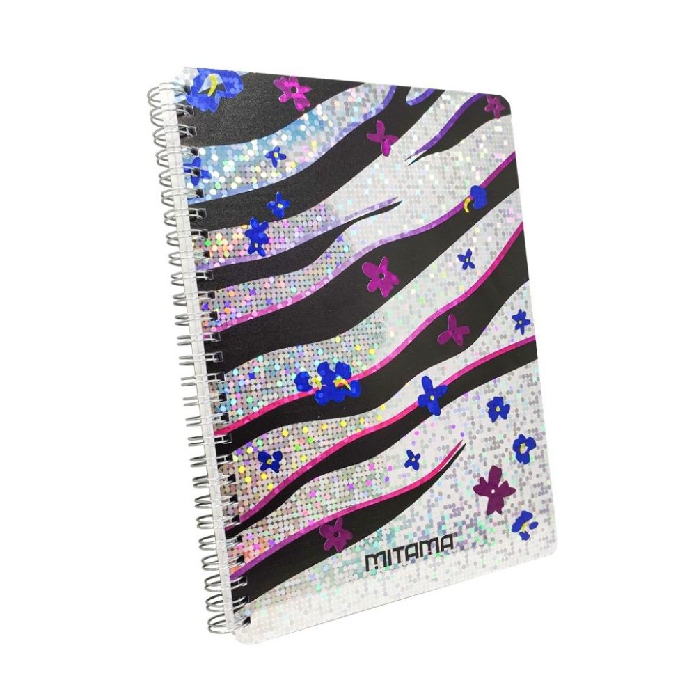 Тетрадка със спирала MITAMA Dream & Shine, B5, 90 л., м.квадр. офсет 80 г, корица картон с UV лак