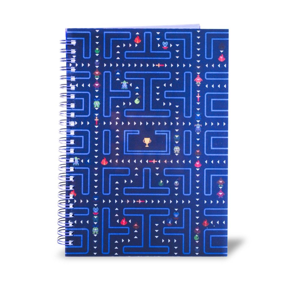 Тетрадка със спирала PIGNA Electronic Games, А5, 160 л, линиран офсет 80 г, твърда корица, 3D ефект