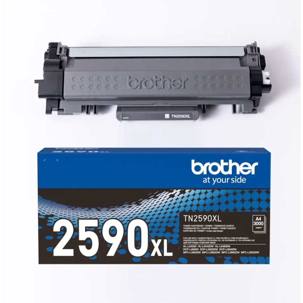 Тонер касета Brother Black TN-2590XL за HL-L2400DW/L2400DWE/L2402D/L2442DW/L2460DN/L2865DW, 3000 к.