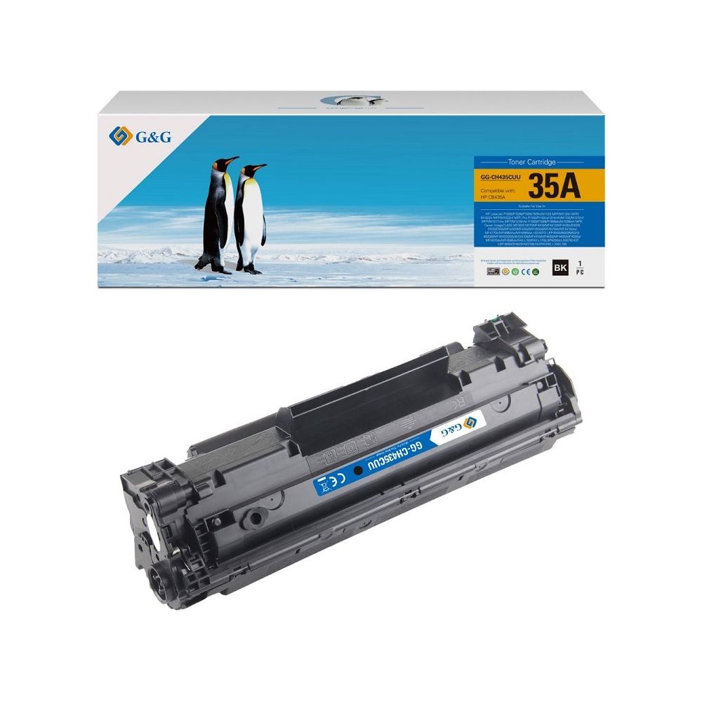 Тонер касета G&G Black CE285A/CE278A/CB435A/CB436A/CRG-725, унив., съвместима за HP/Canon, 2000 к.