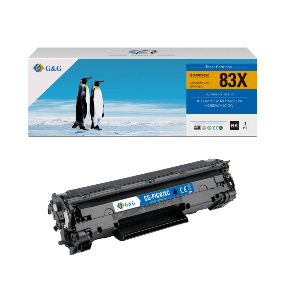 Тонер касета G&G Black CF283X/CRG-737, унив., съвм. с HP LJProM125/М127/M201/M225/Canon, 2200 к.