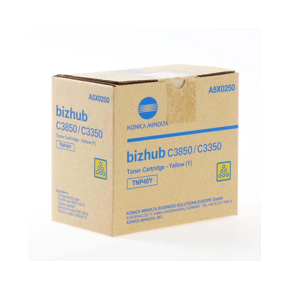 Тонер касета KONICA MINOLTA Yellow TNP48Y за Bizhub C3350/3850/8350FS, 10000 к.