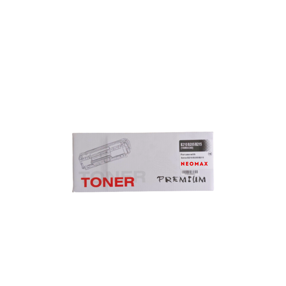 Тонер касета Neomax Black 106R04348, съвместима с Xerox B210/MFP B205/B215, 3000 к.