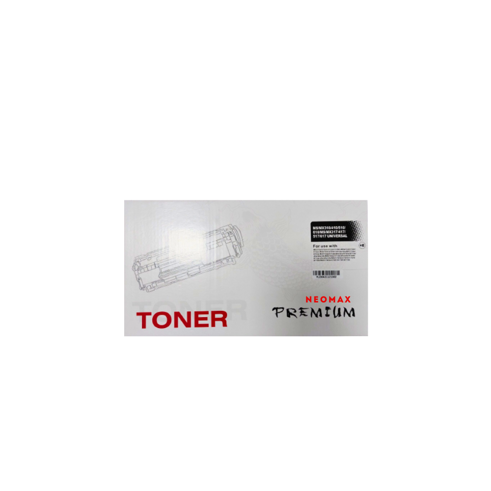 Тонер касета Neomax Black LT-MX417, унив., съвместима с Lexmark MS-MX317/417/517/617, 7500 к.