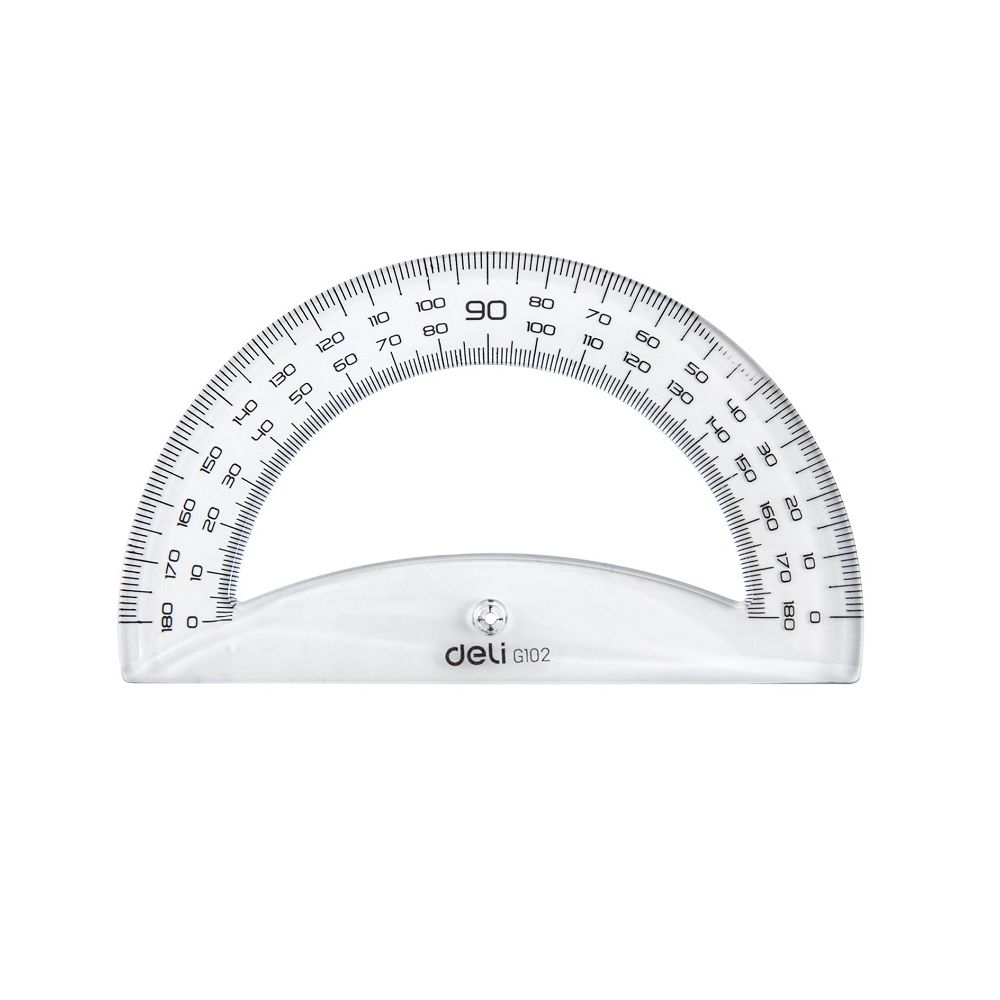 Транспортир Deli Pioneer EG10212, 180°, 12 см