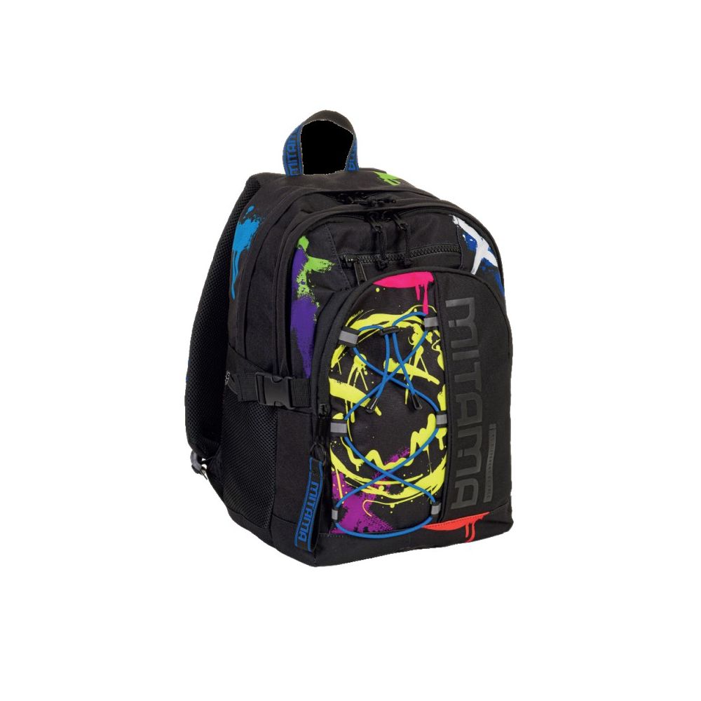 Ученическа раница MITAMA #BDBF Fluo Tag, USB порт, 4 отделения