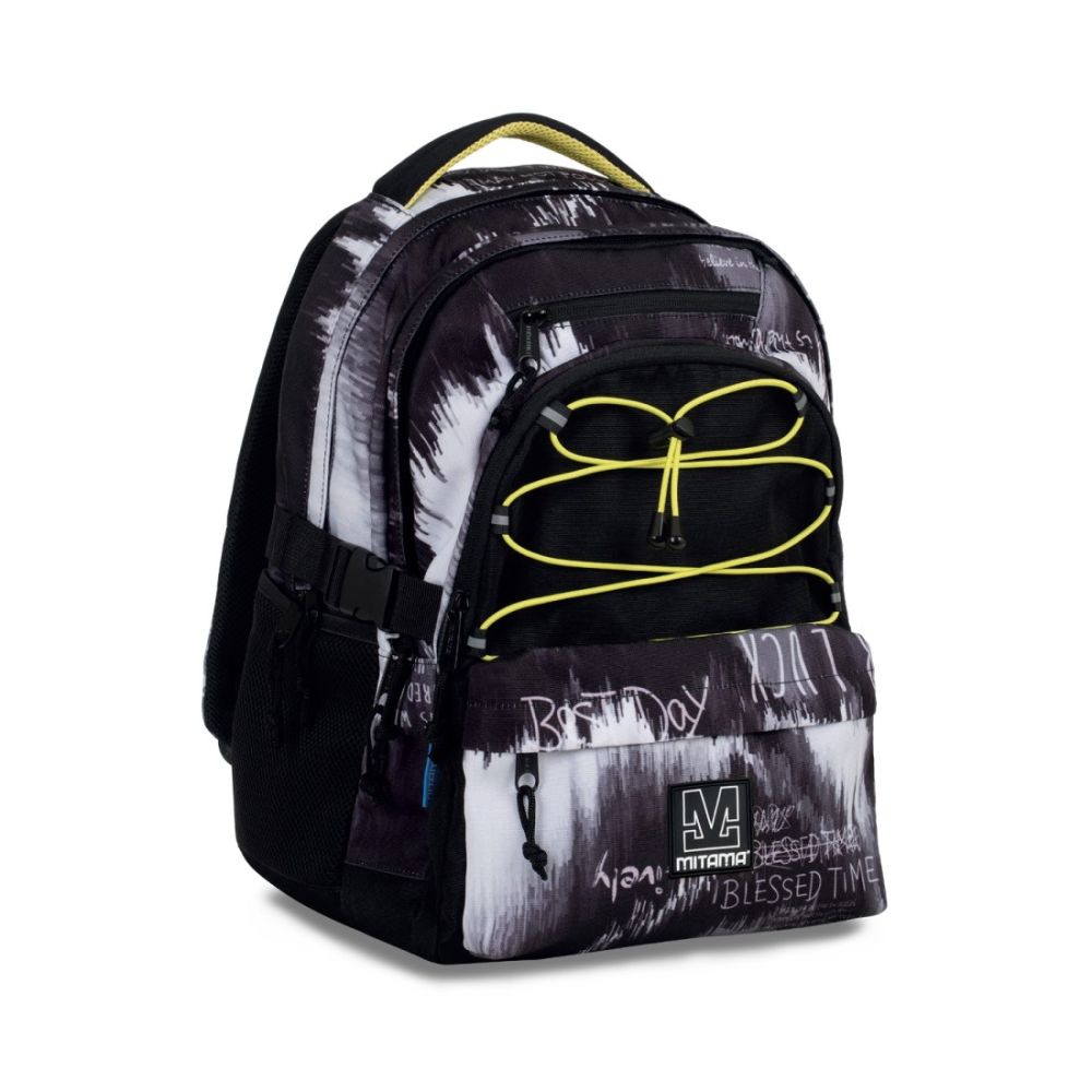 Ученическа раница MITAMA #BDBF Glitch, за момче, 4 отделения, USB Port