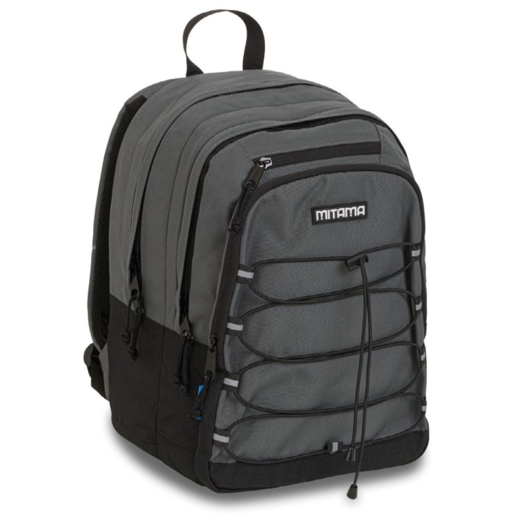Ученическа раница MITAMA Flexer Shadow, унисекс, 3 отделения, сива