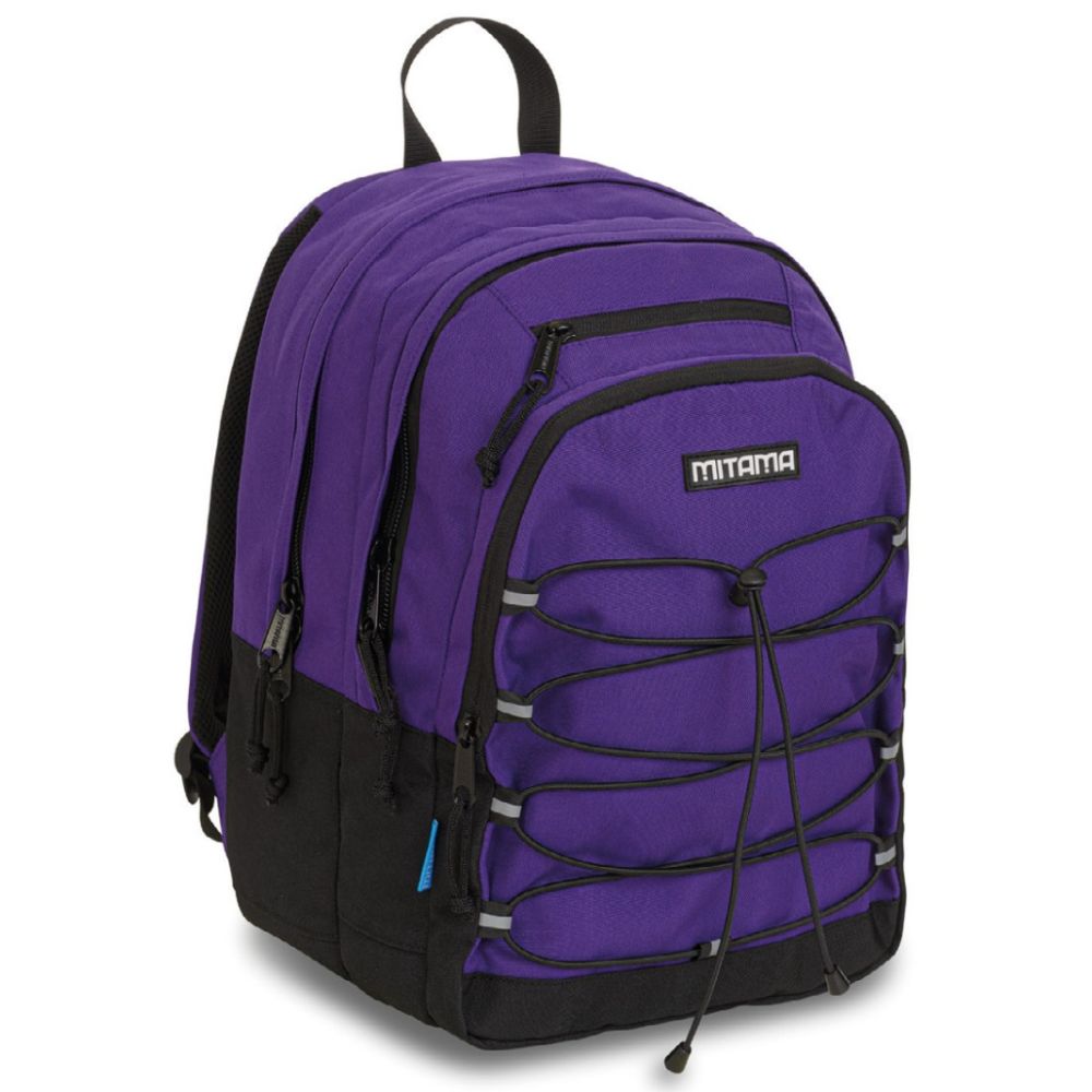Ученическа раница MITAMA Flexer Vibe, унисекс, 3 отделения, лилава