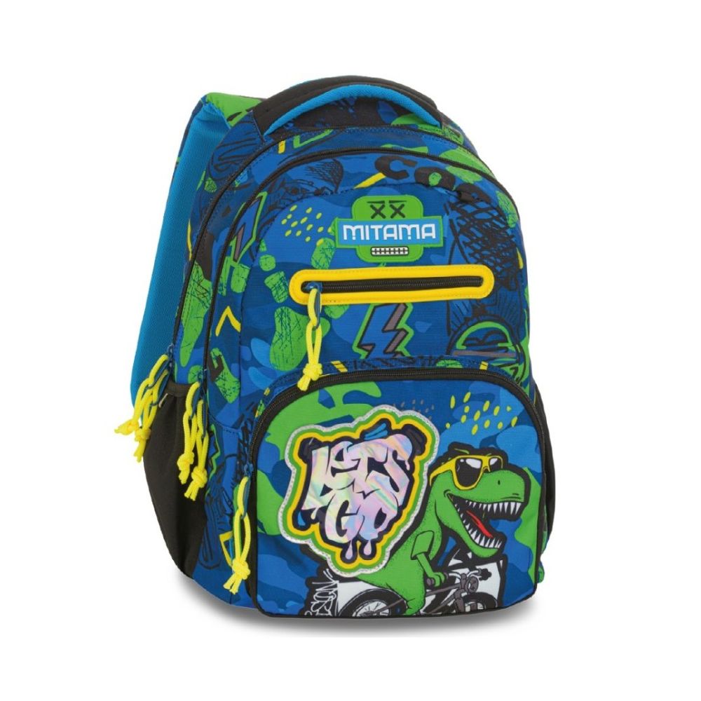 Ученическа раница MITAMA New Plus CoolDino, за момче, 4 отделения