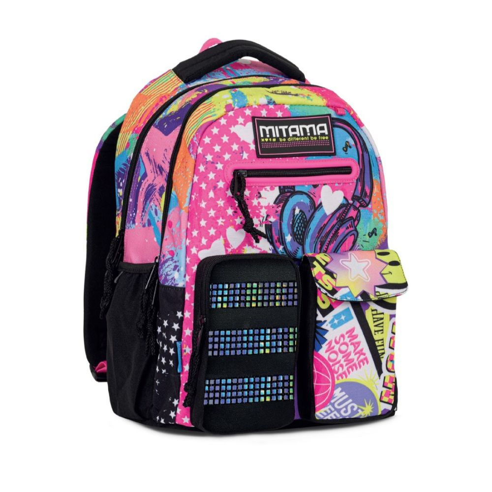 Ученическа раница MITAMA NEW PLUS Music Sticker, 4 отделения