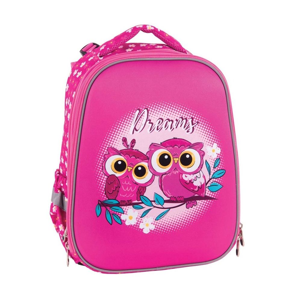 Ученическа раница PULSE Anatomic Cube Pink Owl, 2 отделения