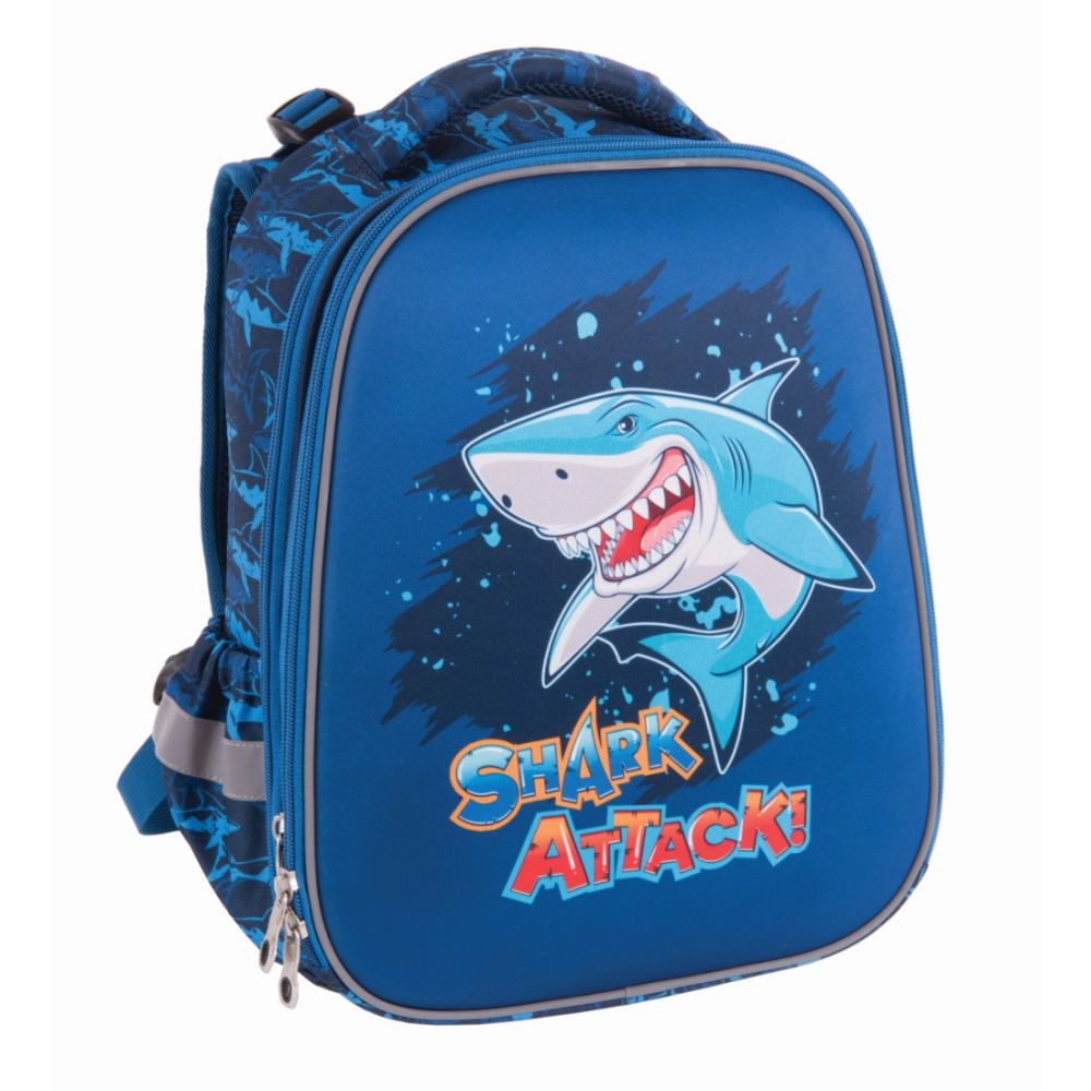 Ученическа раница PULSE Anatomic Cube Shark Attack, 2 отделения