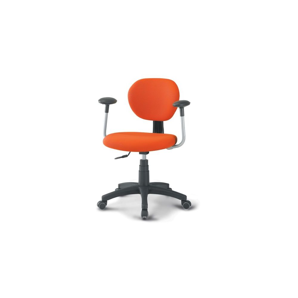 Ученически стол DAWON X-1, дамаска, черна РР база, фиксирани подлакътници, оранжев