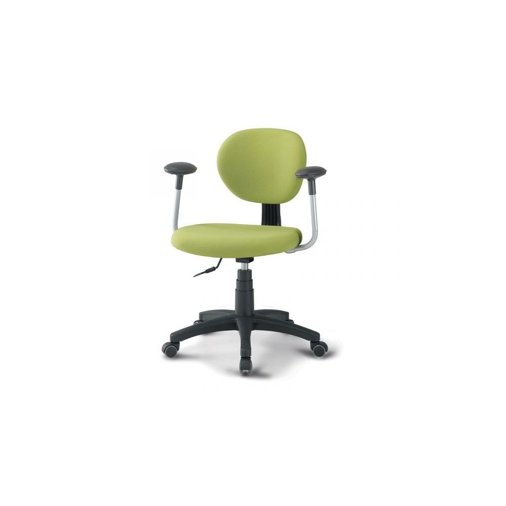 Ученически стол DAWON X-1, дамаска, черна РР база, фиксирани подлакътници, светлозелен