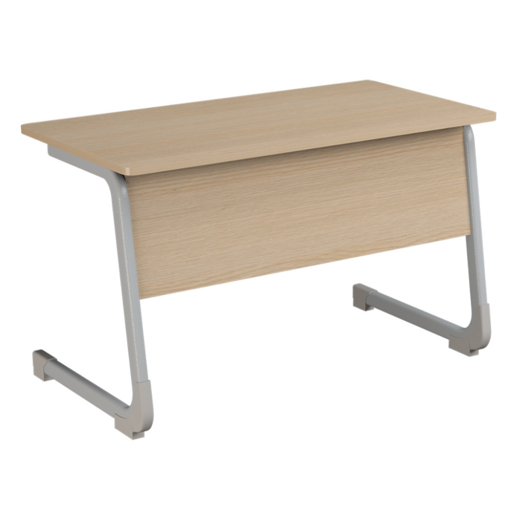 Учителско бюро Marty, сива метална рамка, 1200x600x750 мм, ПДЧ 18мм, дъб