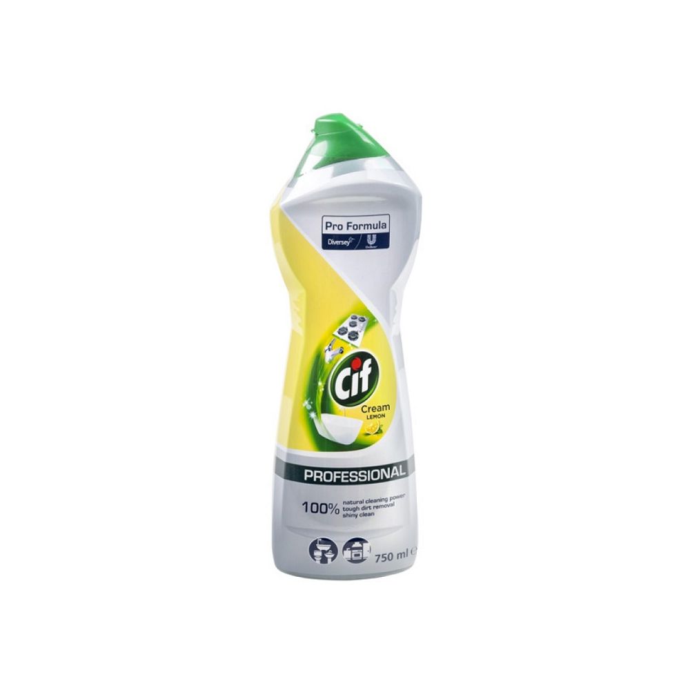 Универсален почистващ крем Cif Diversey Lemon, аромат лимон, 750 мл 