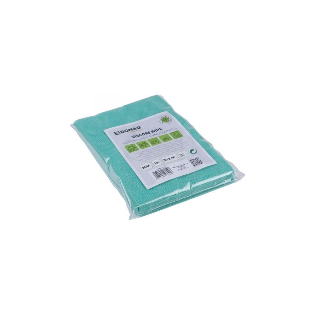 Универсална почистваща кърпа DONAU HOME, 70% вискоза, 30х40 см, зелена, 10 бр.