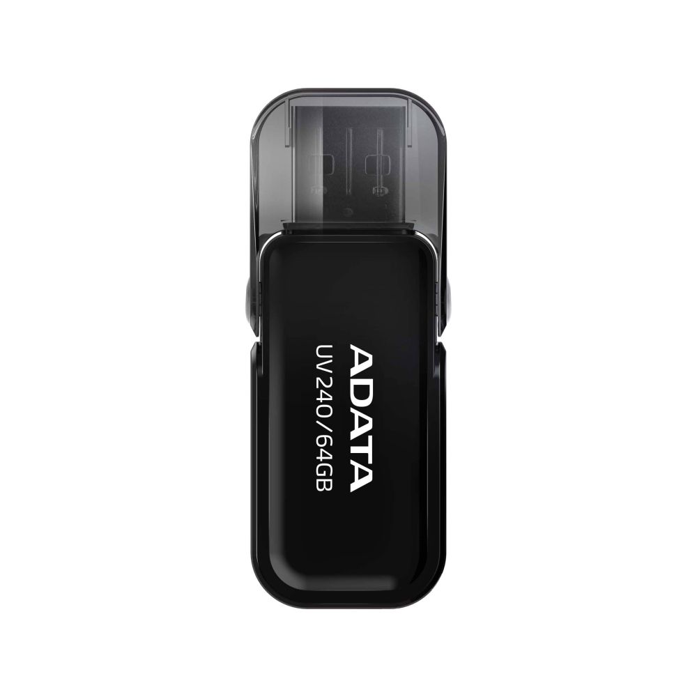 USB флаш памет ADATA UV240, 64GB, USB 2.0, Type-A, черна