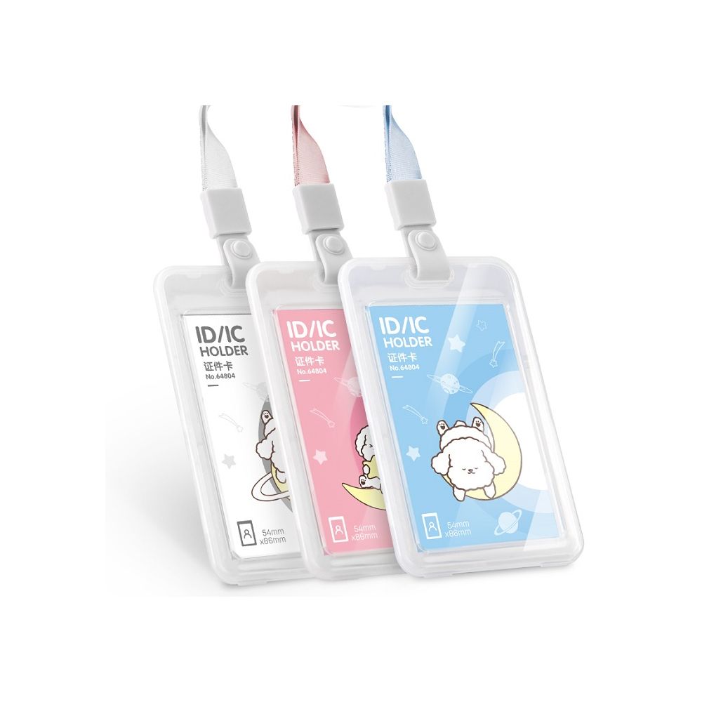 Вертикален бадж-панел Deli 64804, отваряем, 112х70 мм, светлосиня лента