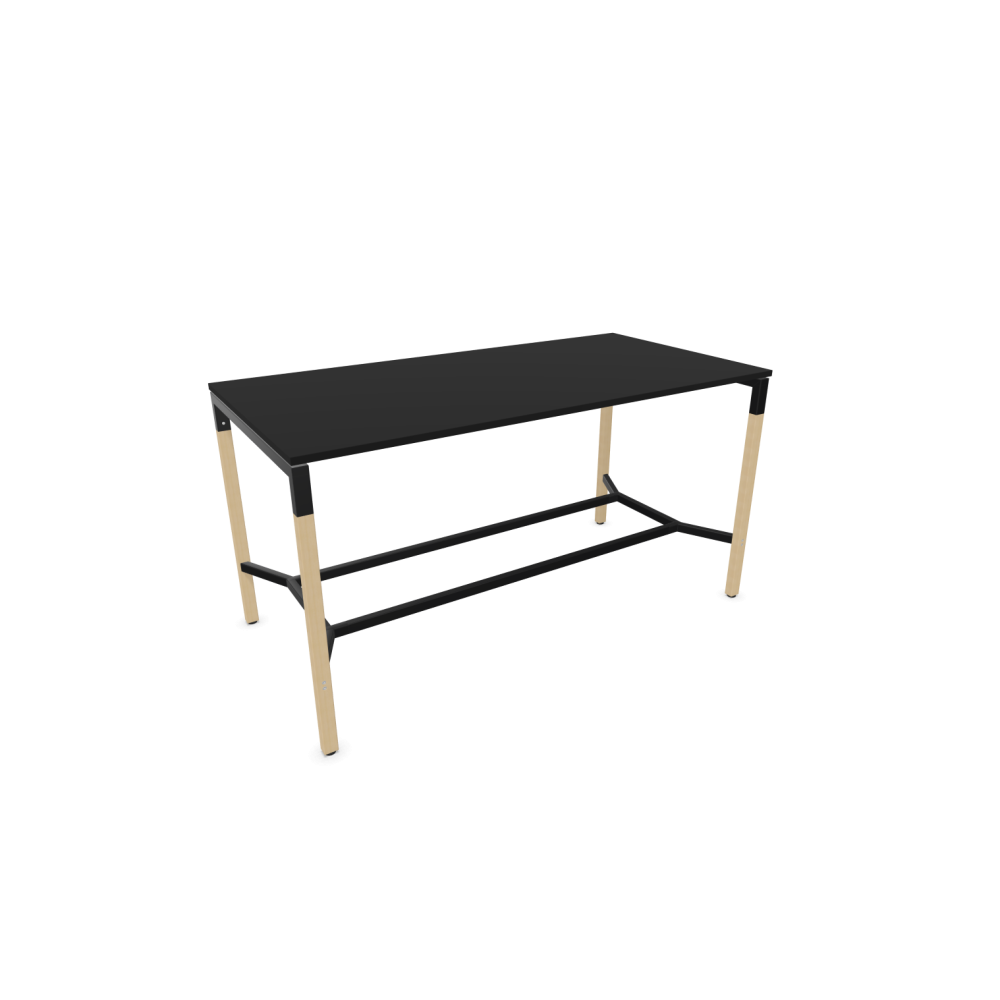 Висока маса CS5040 RC, А-крака с квадратен профил, черни, 2000х900х1060 мм, Fenix NTM 25 мм, зелен