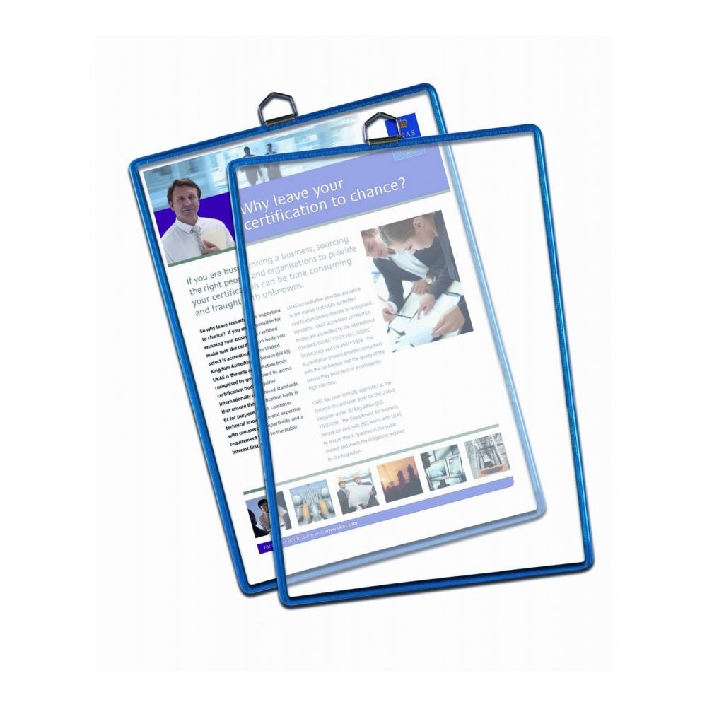 Висящи джобове за окачване Djois, PVC, А4, сини, опаковка 5 бр.