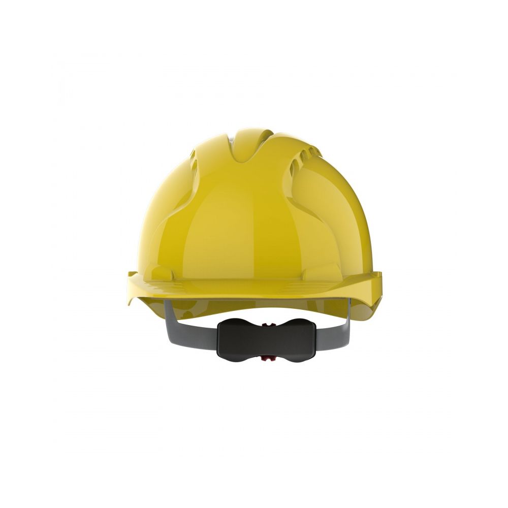 Защитна каска JSP Evo 3® Mid Peak, вентилирана, с регулиращ механизъм колело, жълта