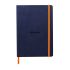 Бележник RHODIA Rhodiarama, A5, 80 л., редове, хартия шамоа 90 г, меки PU корици, тъмносин
