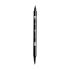 Aкварелен двувърх маркер Tombow ABT Dual Brush, четка 3.5 мм, връх 0.8 мм, N15 black