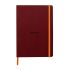 Бележник RHODIA Rhodiarama, A5, 80 л., редове, хартия шамоа 90 г, меки PU корици, бордо