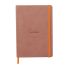 Бележник RHODIA Rhodiarama, A5, 80 л., редове, хартия шамоа 90 г, меки PU корици, розовокафяв