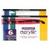 Комплект акрилни бои DALER-ROWNEY Graduate Acrylic Colour Metallic Set, в тубички, 6 цвята × 75 мл