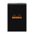 Бележник със спирала RHODIA BLACK №16, Classic, A5, 80 л., каре 5x5 мм, хартия Clairefontaine 80 г