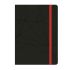 Бележник LASTVA Black, A5, 96 л., линиран офсет 80 г, термо PU корица, черен, червен ластик — Joya.bg 1