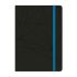 Бележник LASTVA Black, A5, 96 л., линиран офсет 80 г, термо PU корица, черен, син ластик — Joya.bg 1